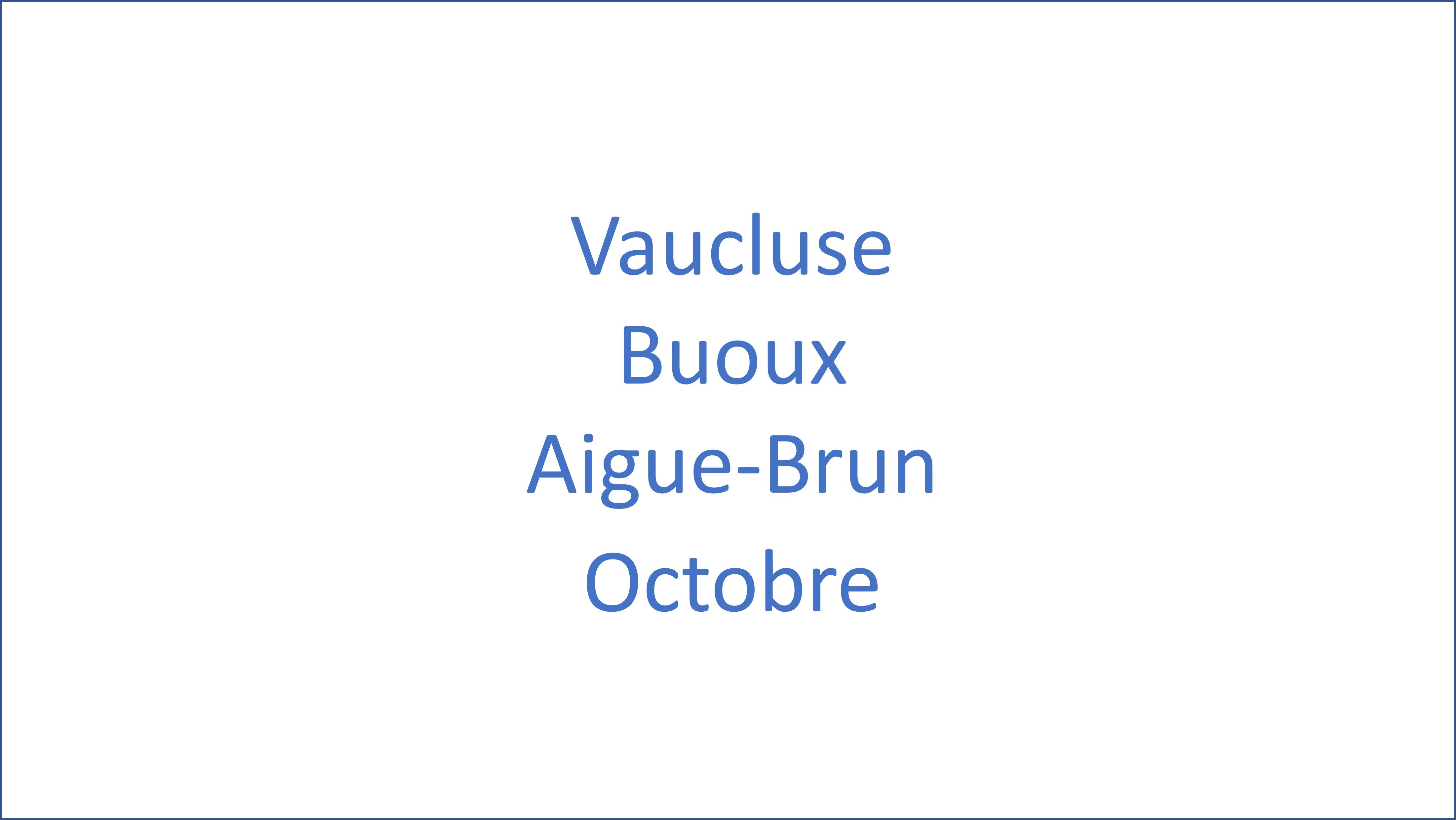Vaucluse  - Buoux Aigue-Brun - 10/2025