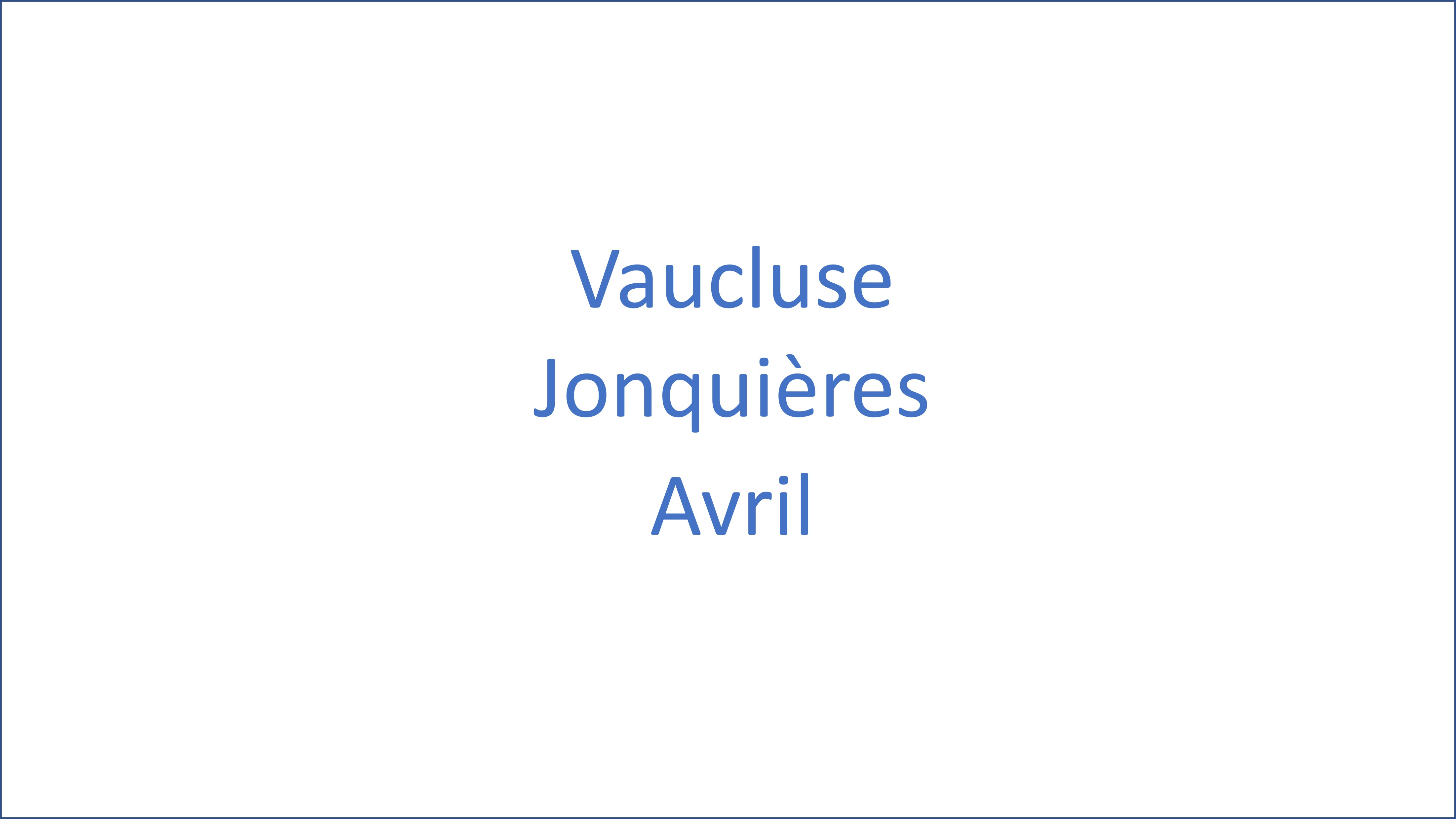 Vaucluse  - Jonquières  - 04/2025